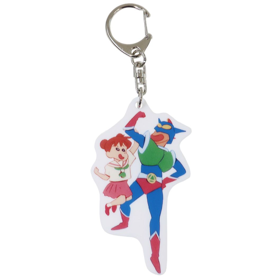 クレヨンしんちゃん グッズ キーリング アニメキャラクター アクリルキーホルダー 30th アクション仮面&ミミ子 プレゼント 男の子