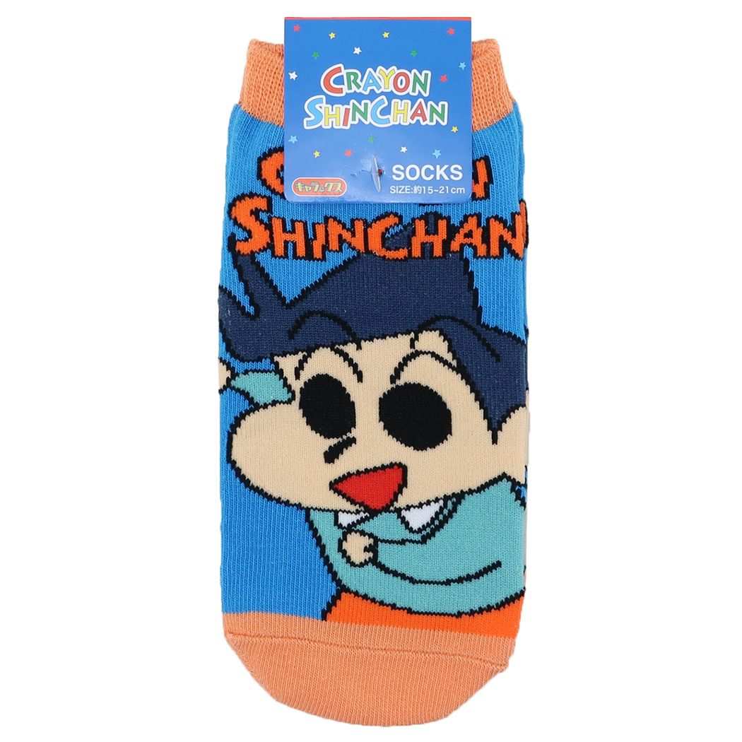 クレヨンしんちゃん アニメキャラクター 小学生用靴下 ジュニアソックス 風間くん GO!