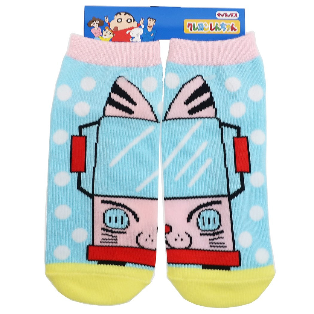 女性用 靴下 クレヨンしんちゃん 左右ペア レディース ソックス 幼稚園バス キャラックス アニメキャラクター プレゼント 男の子 女
