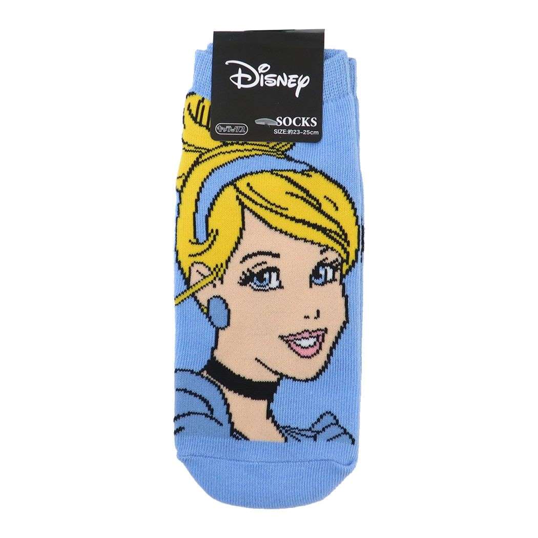 シンデレラ グッズ レディースソックス キャラクター 女性用靴下 ライトブルー