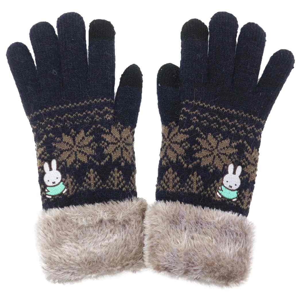 ミッフィー スマホ対応手袋 ディックブルーナ 手袋 絵本キャラクター おさんぽ