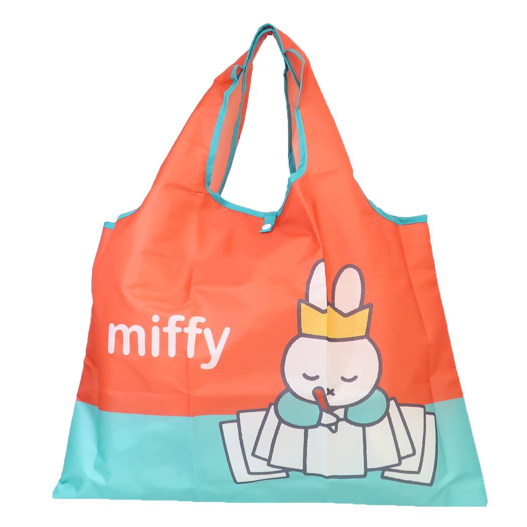 ミッフィー 絵本キャラクター エコバッグ ショッピングバッグ A 折りたたみ 執筆とケーキ