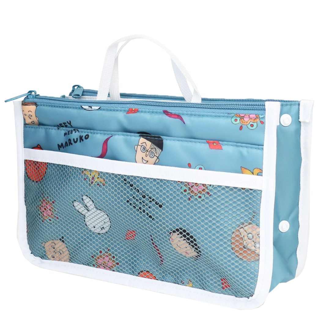 ミッフィー ちびまる子ちゃん ディックブルーナ キャラクター インナーバッグ バッグインバッグ miffy meets maruko エスニックBLク