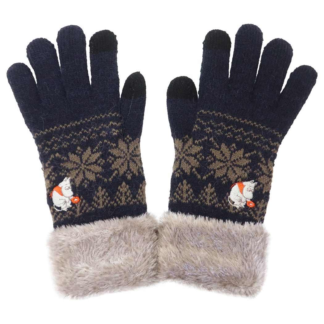 ムーミン グッズ 手袋 キャラクター スマホ対応手袋 フラワー