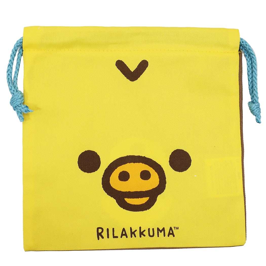 リラックマ 巾着袋 キャラクター グッズ きんちゃくポーチ キイロイトリ&チャイロイコグマ サンエックス プレゼント 男の子 女の子