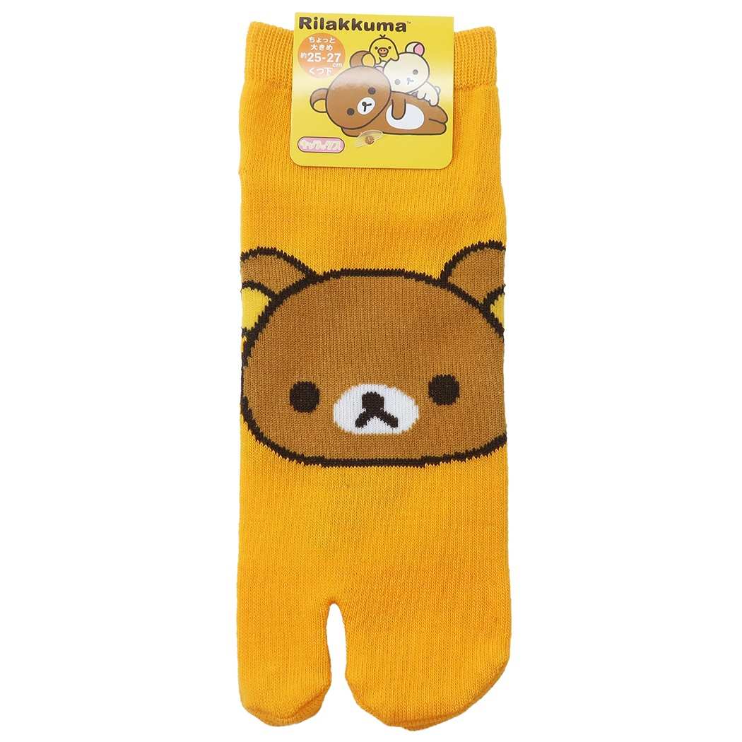 リラックマ 男性用 靴下 メンズ 足袋 ソックス リラックマアップ サンエックス スモールプラネット 25-27cm プレゼント 男の