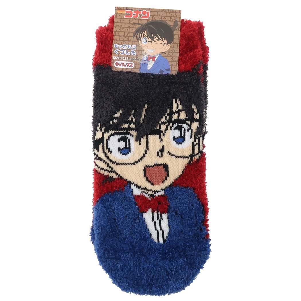 女性用 防寒 室内 靴下 名探偵コナン レディース もこもこショートソックス 少年サンデー 通販 スタンダード グッズ プレゼント 男
