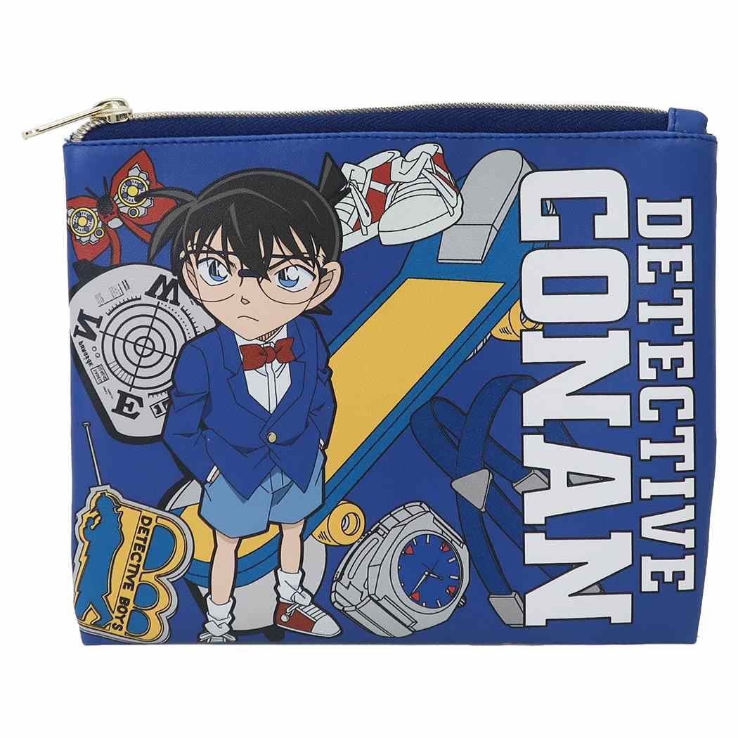 名探偵コナン グッズ 合皮 平ポーチ フラットポーチ アイテム スモールプラネット プレゼント 男の子 女の子 ギフト