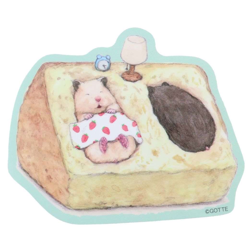 ハムスター助六の日常 キャラクター ダイカットシール キャラクターステッカー シフォンのベッド