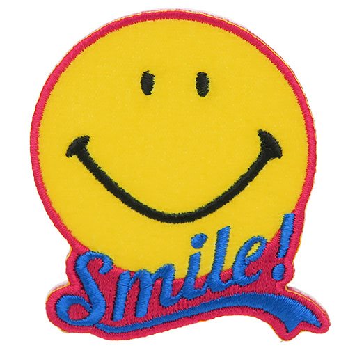 SMILEY スマイリーフェイス キャラクター グッズ ワッペン アイロン パッチ ロゴ スモールプラネット ステッカーワッペン プレゼント