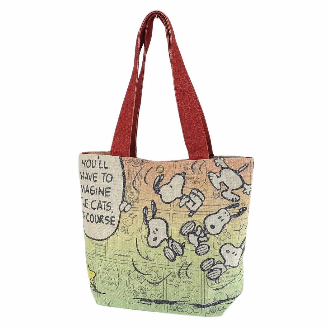 麻風トート 横 スヌーピー トートバッグ ピーナッツ 通販 Rendez Vous ランデヴー フワリ グッズ プレゼント 男の子 女