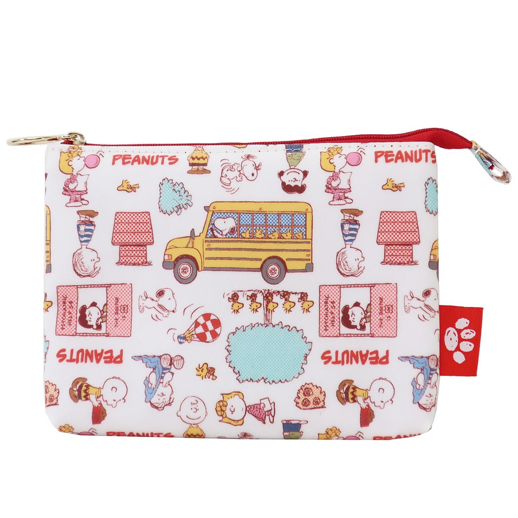 スヌーピー グッズ コスメポーチ ダブル ポケットポーチ フレンズ ピーナッツ キャラクター プレゼント 男の子 女の子 ギフト