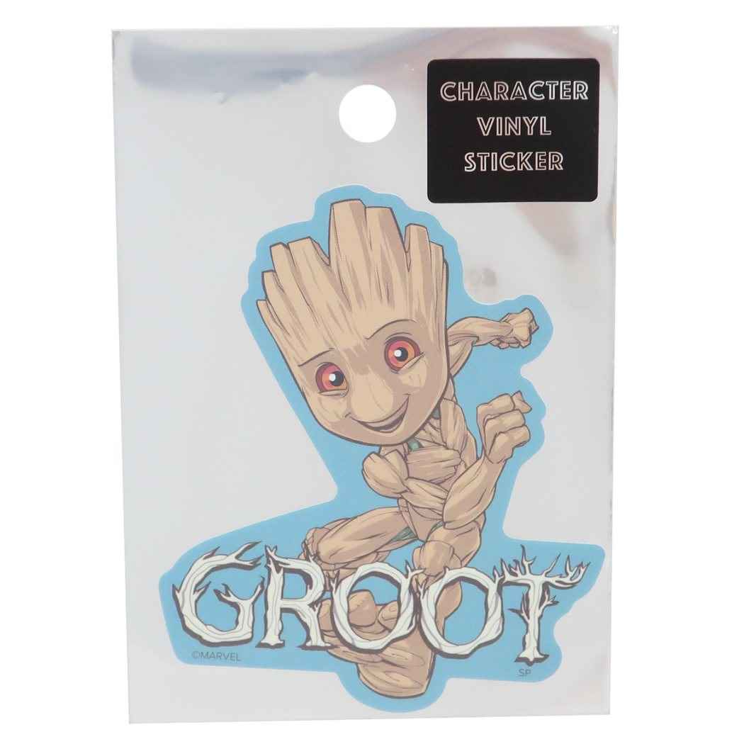 ガーディアンズオブギャラクシー グルート シール ステッカー ダイカット ビニール ブルー MARVEL キャラクター プレゼント 男