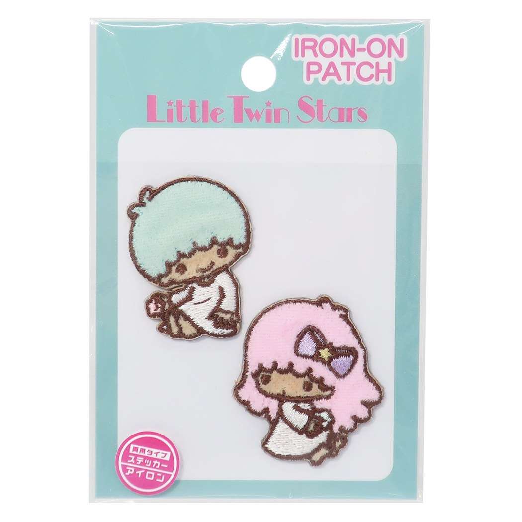 リトルツインスターズ キキ&ララ グッズ ワッペン 2枚セット キャラクター アイロンパッチ プレゼント 男の子 女の子 ギフト