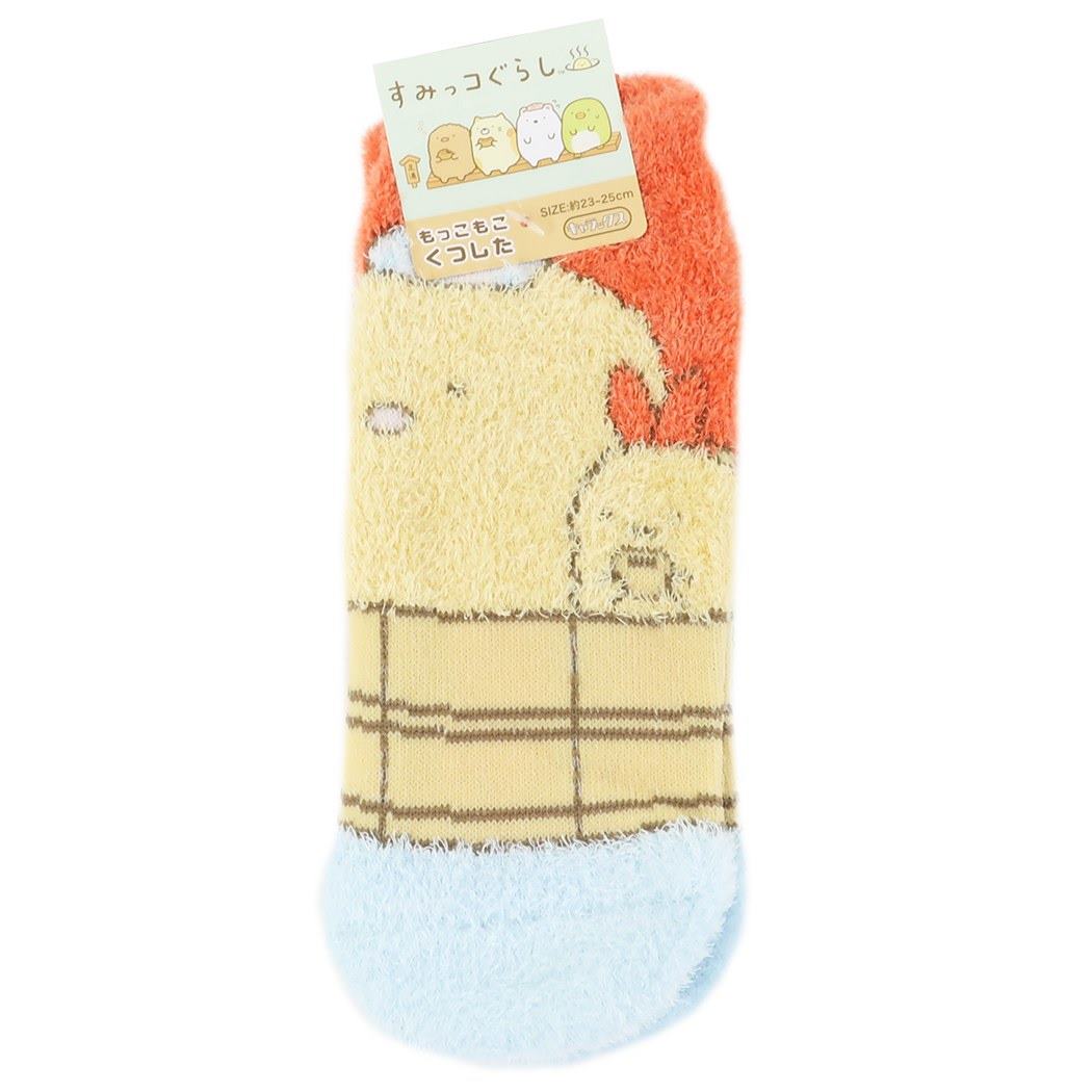 レディース もこもこ ショートソックス すみっコぐらし 女性用 防寒 室内 靴下 温泉 とんかつ サンエックス スモールプラネット ウォーマー雑貨クリ