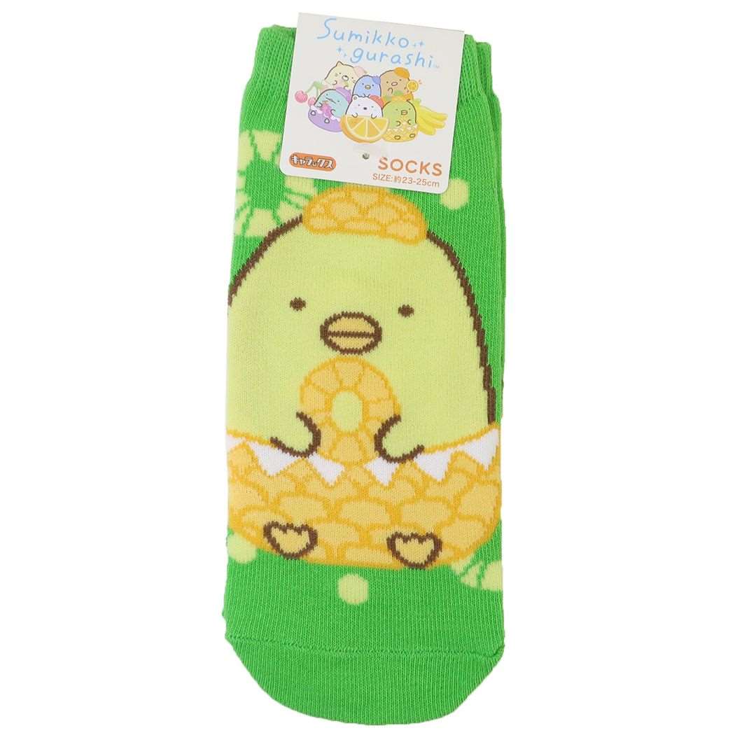 すみっコぐらし キャラクター 女性用靴下 レディースソックス ぺんぺんフルーツ ぺんぎん? サンエックス プレゼント 男の子 女の子