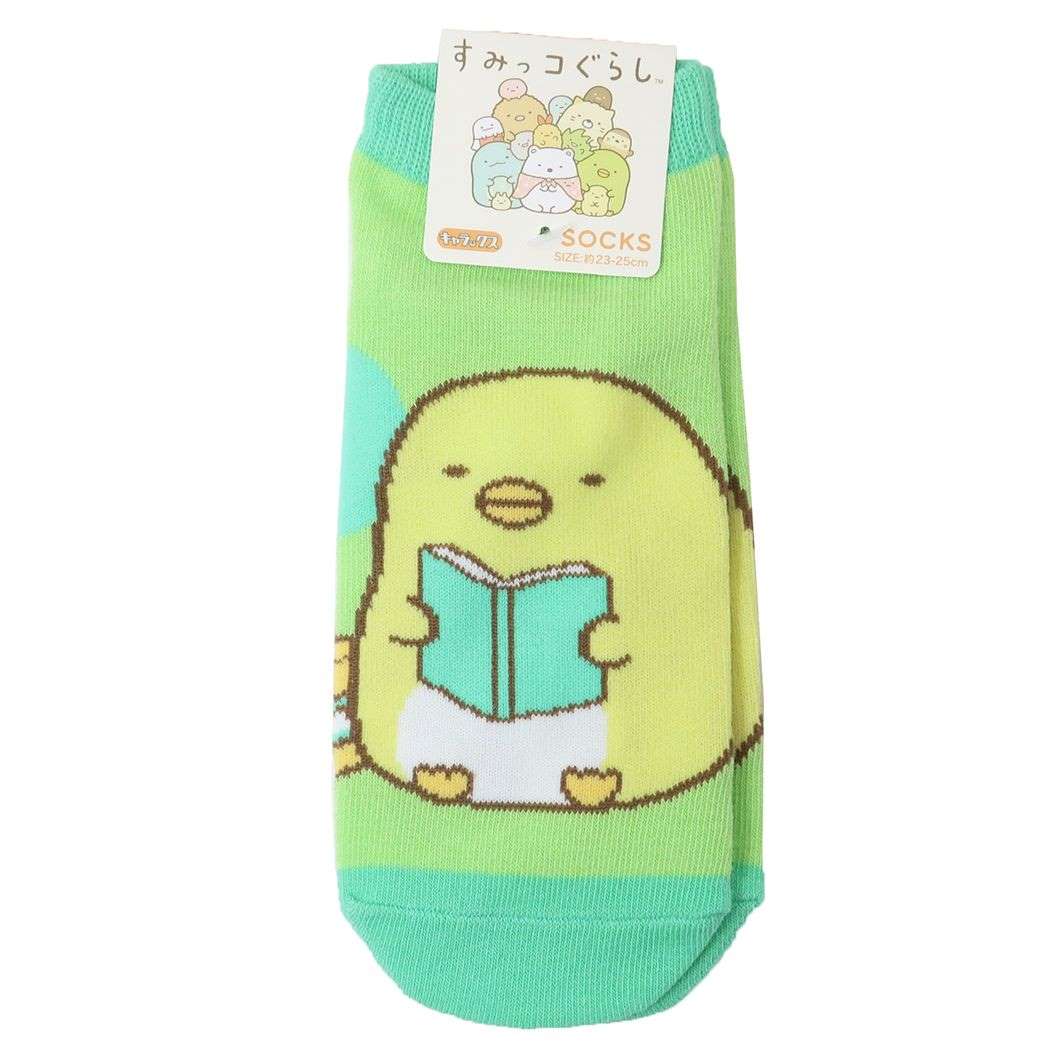 すみっコぐらし 女性用靴下 レディースソックス みんなあつまるんです ぺんぎん? サンエックス