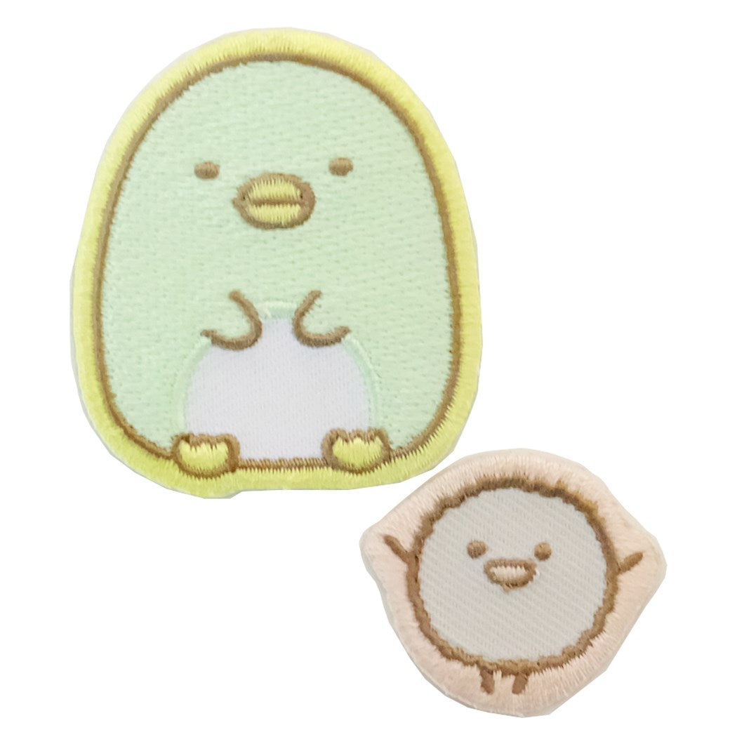 ワッペン すみっコぐらし 刺繍 アイロンパッチ2枚セット ぺんぎん?とほこり サンエックス スモールプラネット かわいい プレゼント