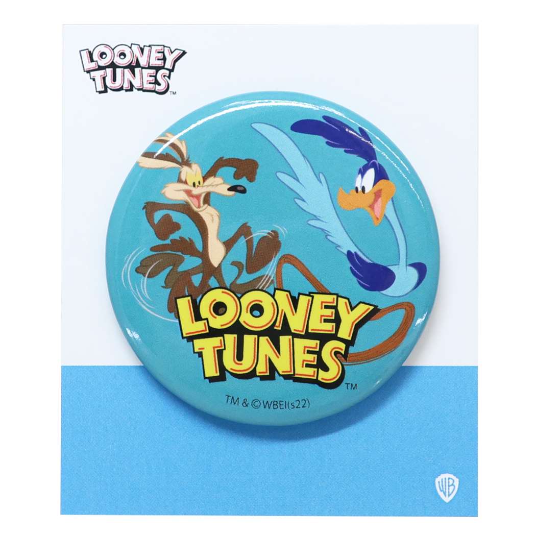 ルーニーテューンズ キャラクター 缶バッジ カンバッジ 追いかけっこ LOONEY TUNES プレゼント 男の子 女の子 ギフト