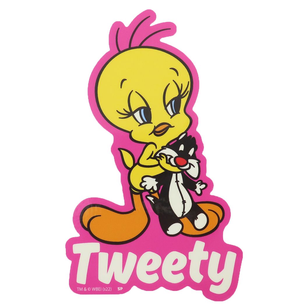 ルーニーテューンズ アウトドアステッカー ビッグシール トゥイーティーとシルベスター LOONEY TUNES キャラクター プレゼント