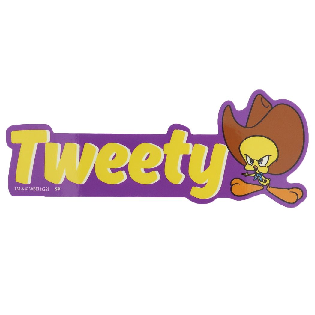 トゥイーティー アウトドアステッカー ルーニーテューンズ ビッグシール キャラクター トゥイーティー&ロゴ プレゼント 男の子 女の子
