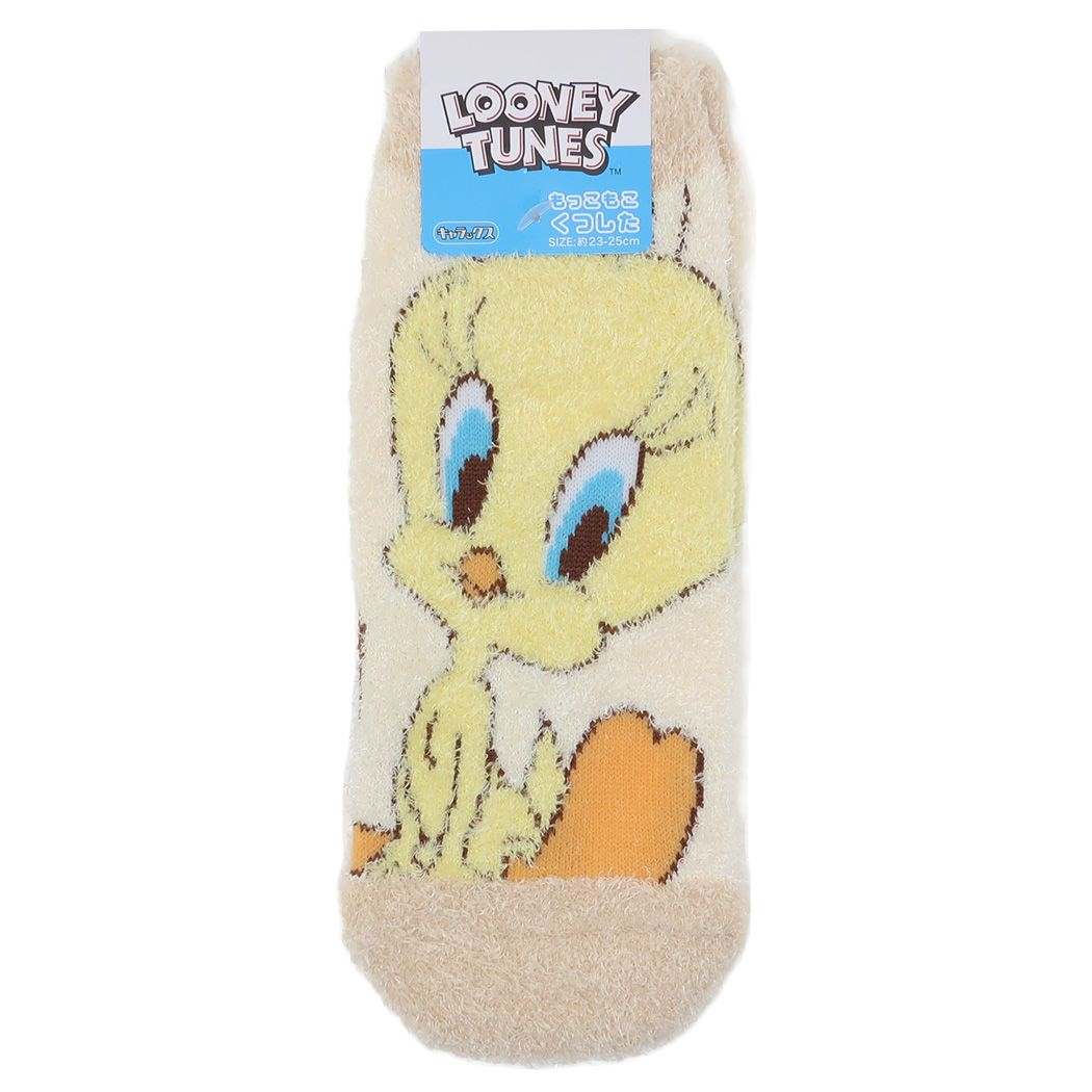 ルーニーテューンズ もっこもこ靴下 もこもこソックス トゥイーティー LOONEY TUNES キャラクター