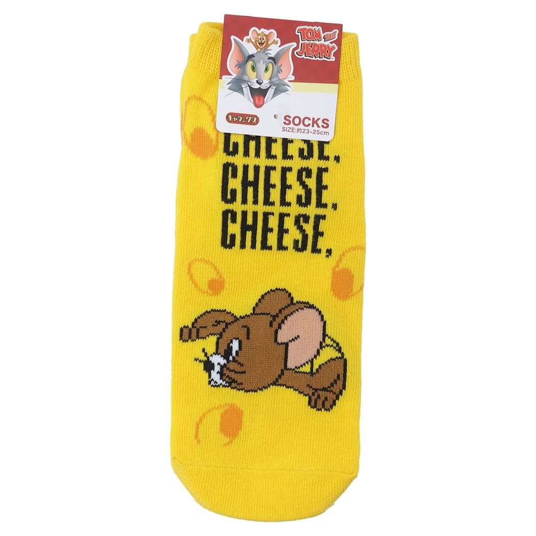 トム&ジェリー 靴下レディース キャラックス チーズの行方 ワーナーブラザース スモールプラネット