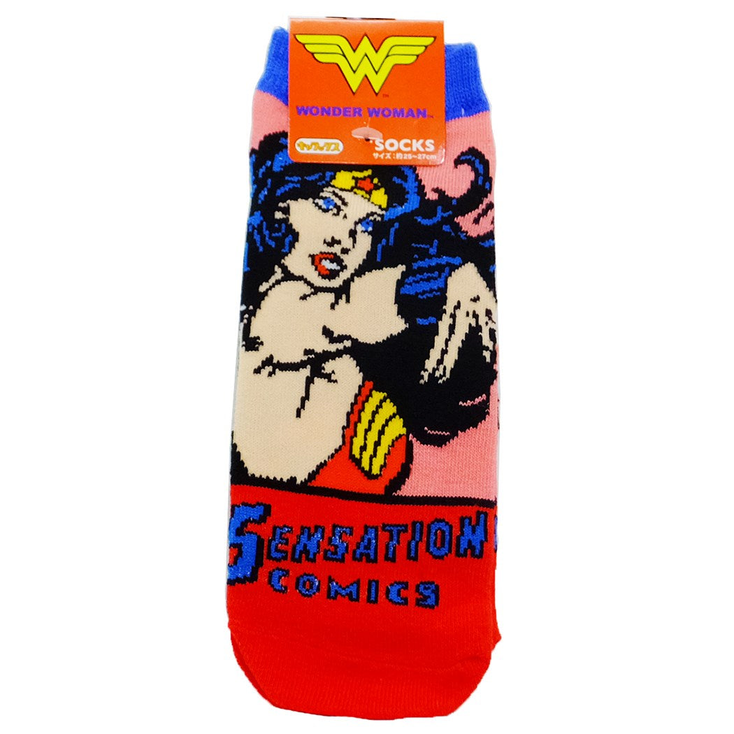 ワンダーウーマン メンズ ソックス 男性用 靴下 スモールプラネット コミック グッズ 25~27cm アメコミ映画 プレゼント 男の
