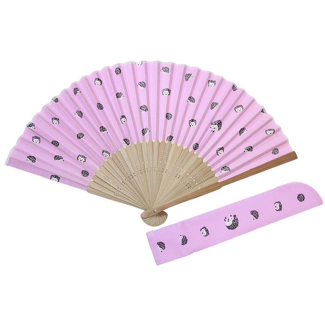 夏雑貨 アニマルフェイス 扇子 ハリネズミ アニマル 新日本カレンダー