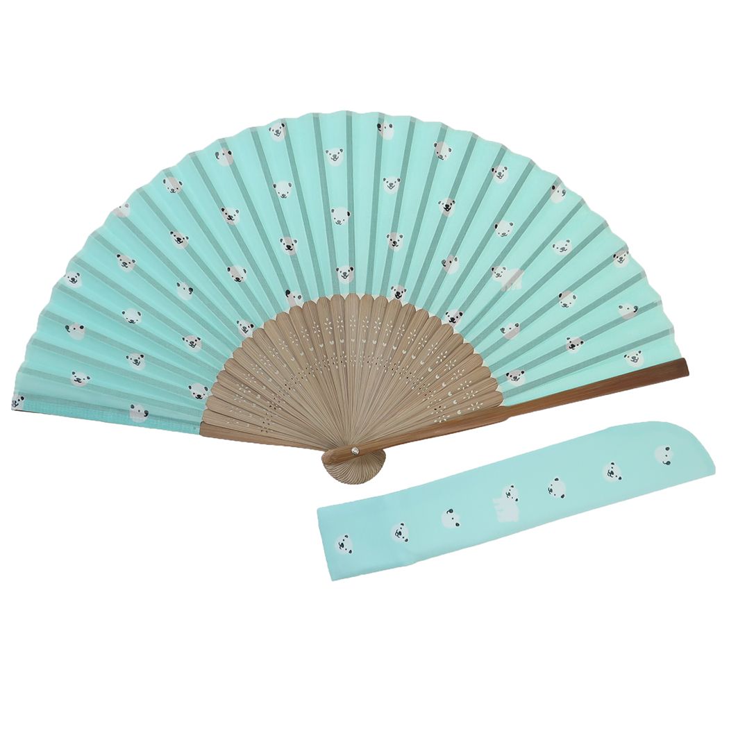 夏雑貨 アニマルフェイス 扇子 シロクマ アニマル 新日本カレンダー