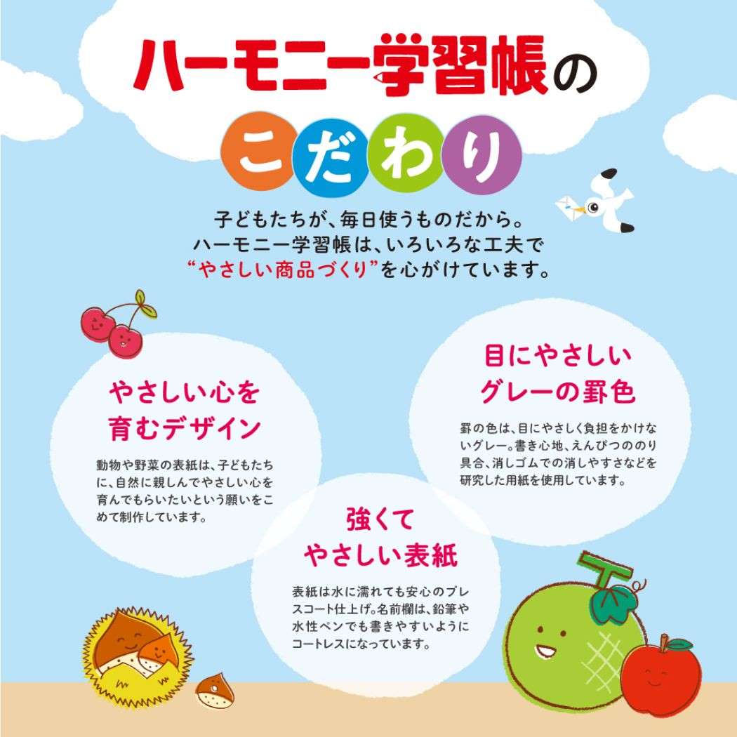 かんじのドリルノート 50字マス 漢字ノート ハーモニー学習 Vシリーズ 新日本カレンダー プレゼント 男の子 女の子 ギフト