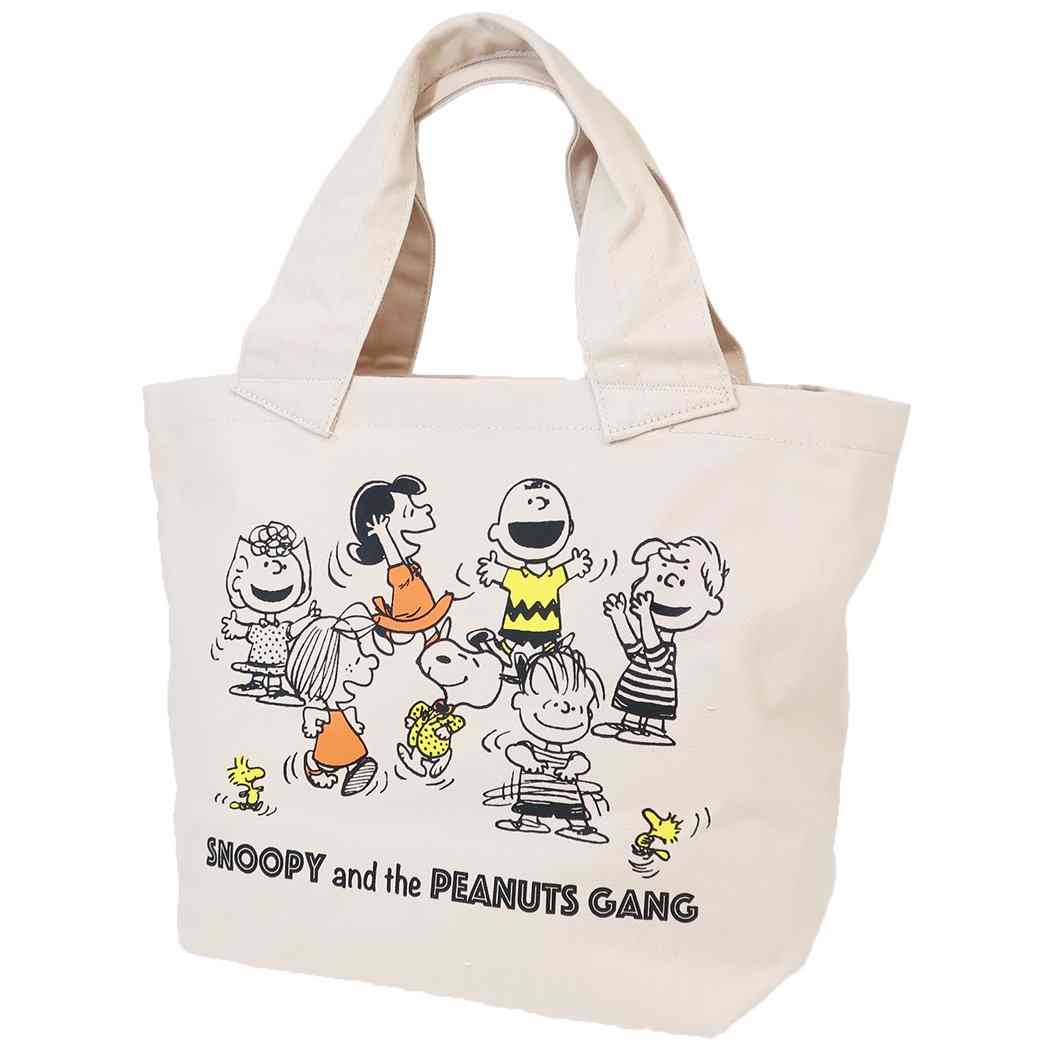 スヌーピー IP DELI デリ ツイル ミニトート ランチバッグ Beige ピーナッツ キャラクター プレゼント 男の子 女の子