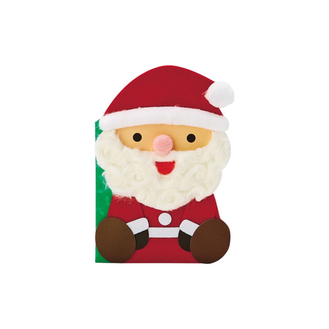 グリーティングカード CHRISTMAS クリスマスカード JX104-1 ふかふかサンタMerry Christmas ギフト雑貨クリスマス プレゼ