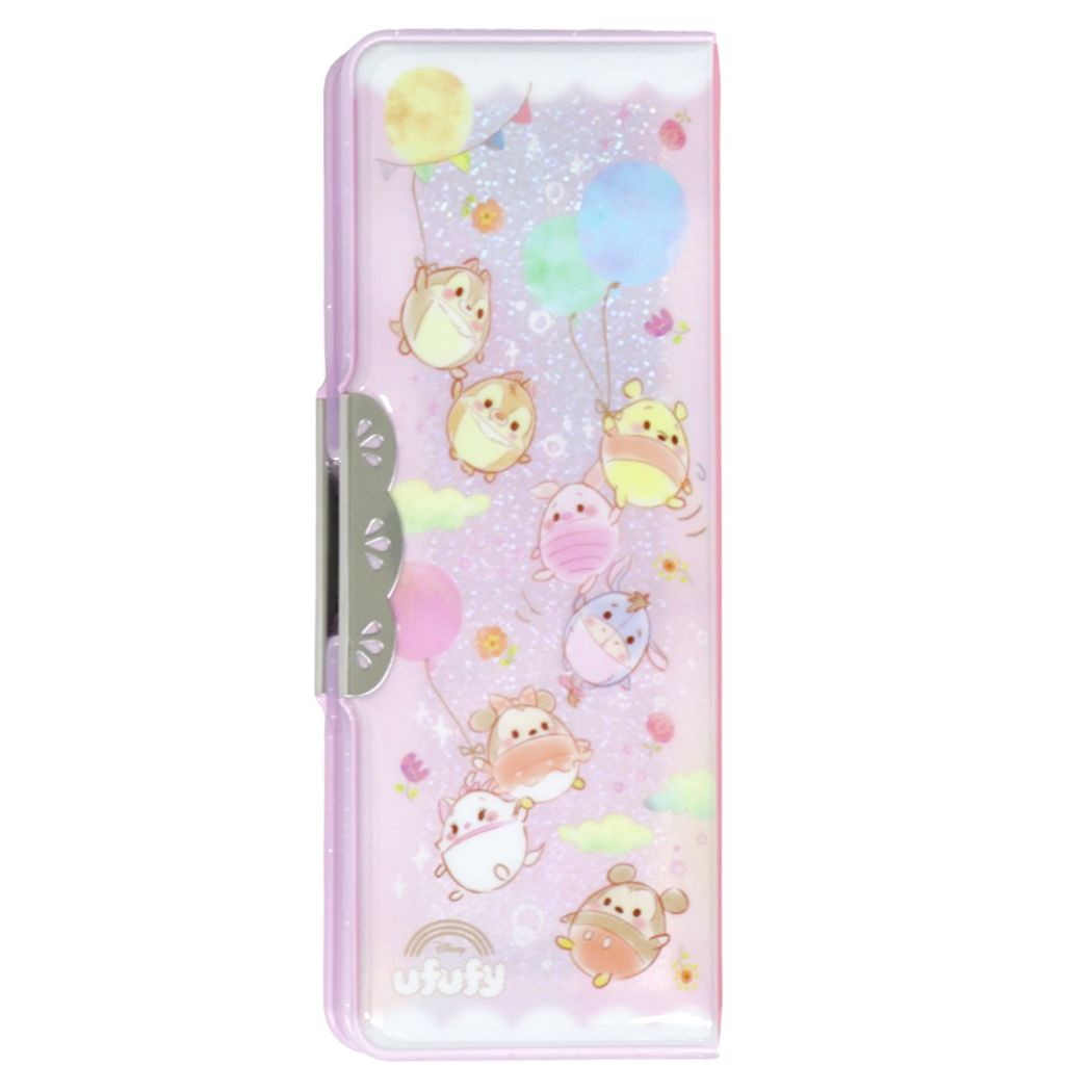 小学生筆箱 ディズニーウフフィ コンパクトふでいれ ヨコピタ ホログラム 両面開きソフトペンケース ディズニー 新入学 新学期準備文具 小学生クリスマ