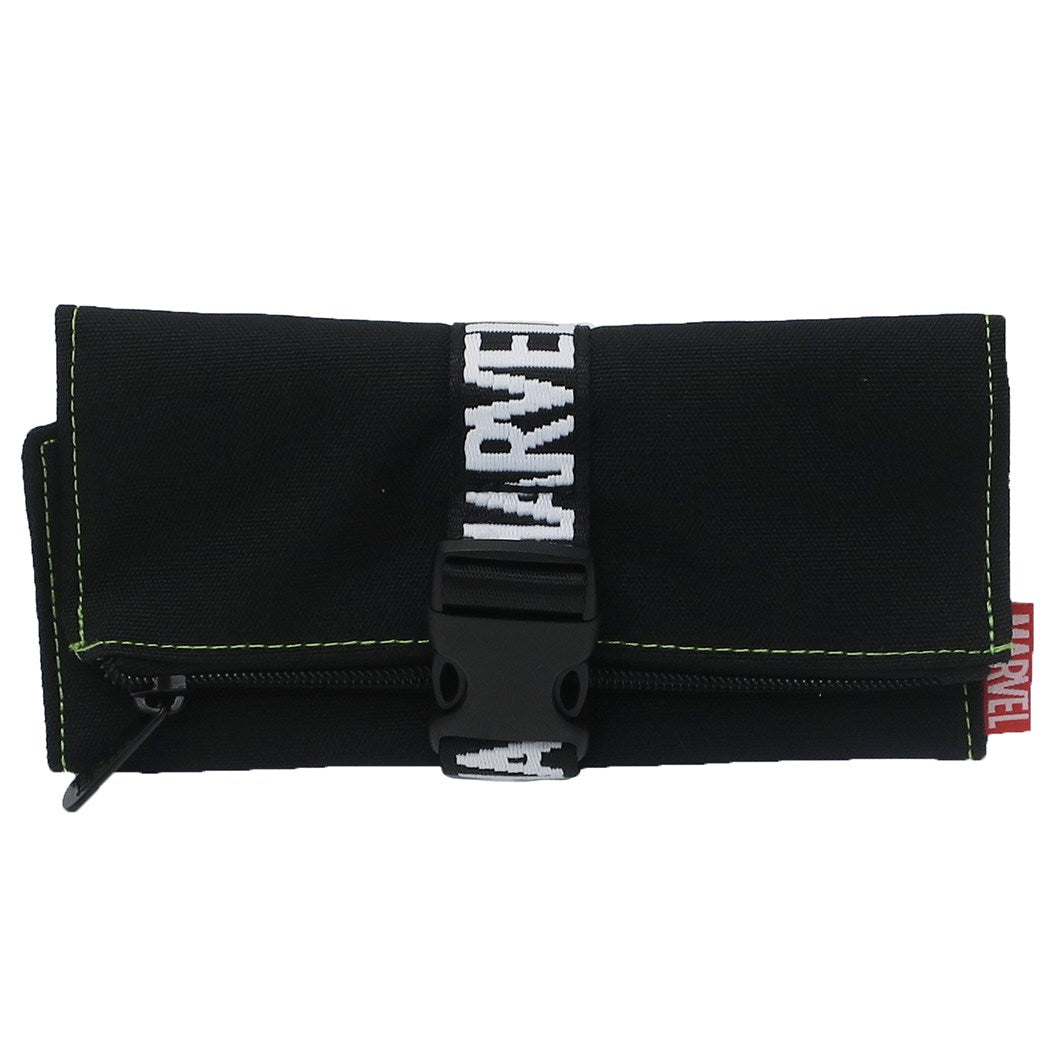 MARVEL ロール ペンケース ブラック グッズ ペンポーチ キャラクター マーベル サンスター文具 新学期 準備 プレゼント 男の