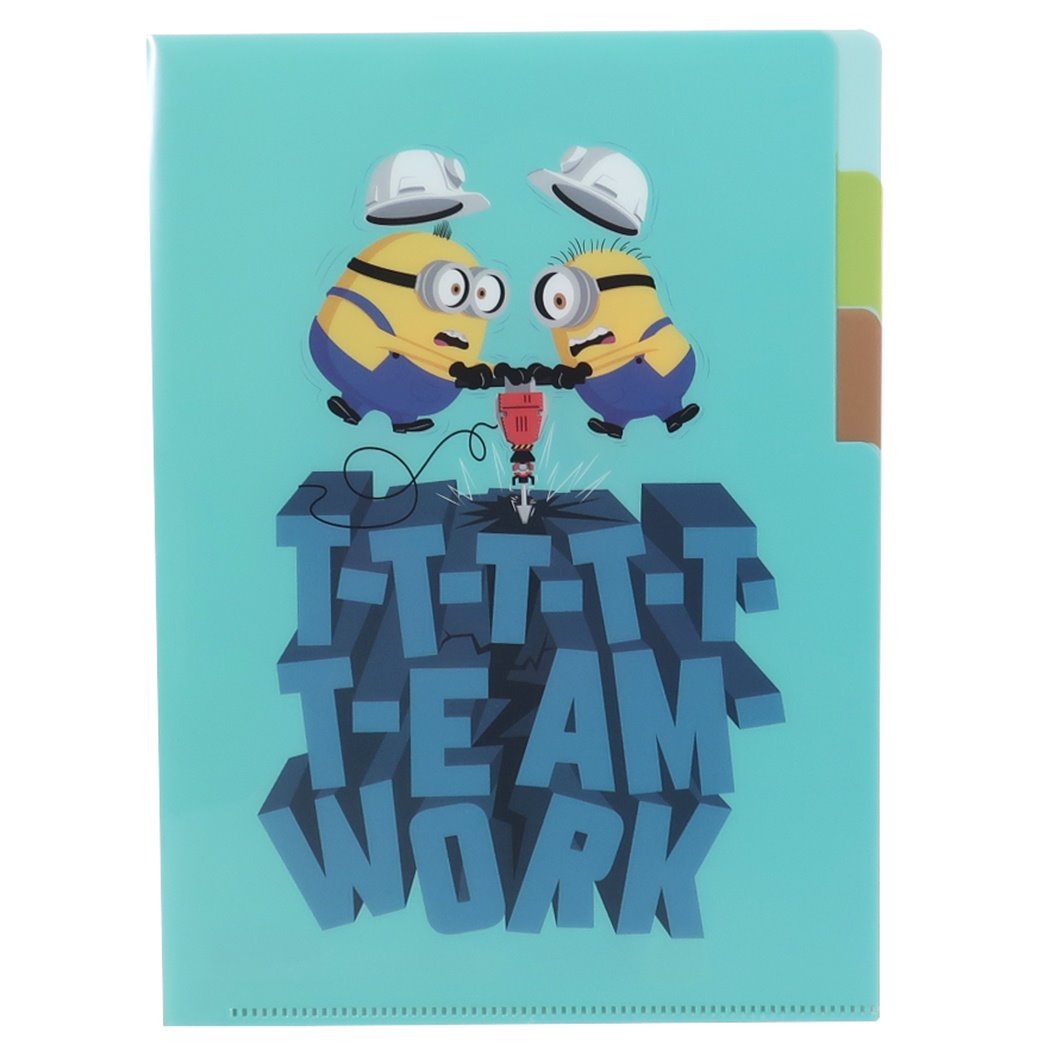 ユニバーサル映画 3ポケット A5 クリアファイル ポケットファイル A-2D ミニオンズフィーバー サンスター文具 15.5×22cm プ