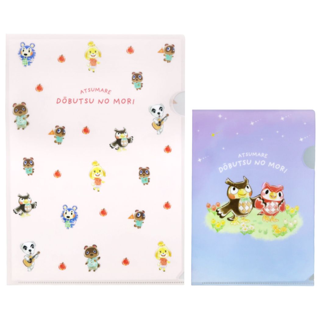 クリアフォルダー あつまれどうぶつの森 クリアファイルセット A4&A5シングル フータ&フーコ