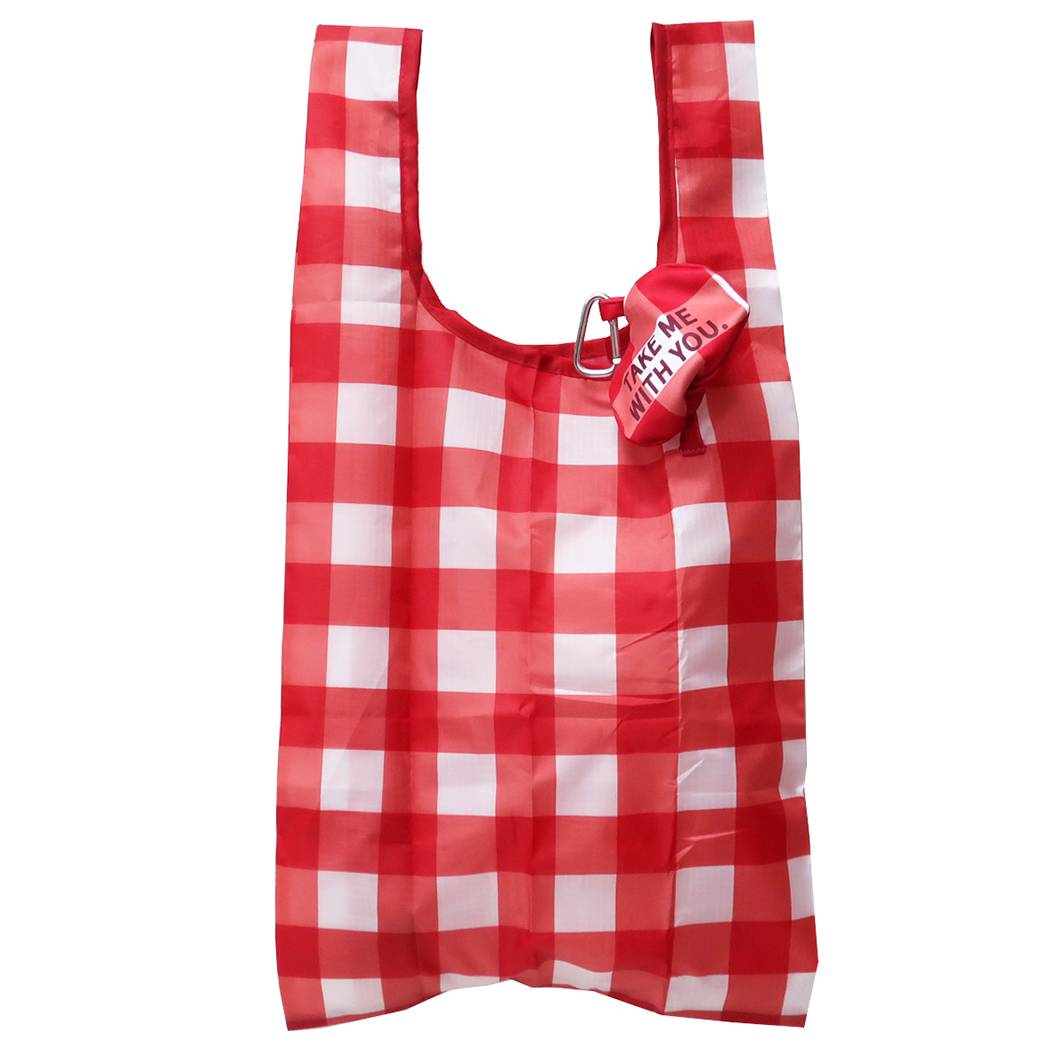 折りたたみ エコバッグ ecot ミニ エコット チェック サンスター文具 お買い物かばん プレゼント 男の子 女の子 ギフト