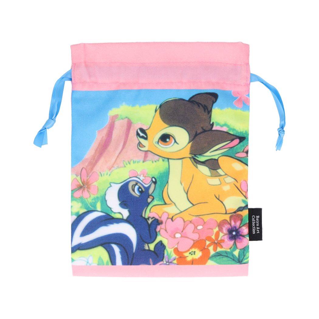 バンビ ディズニー キャラクター きんちゃく 巾着袋 レトロ ピンク