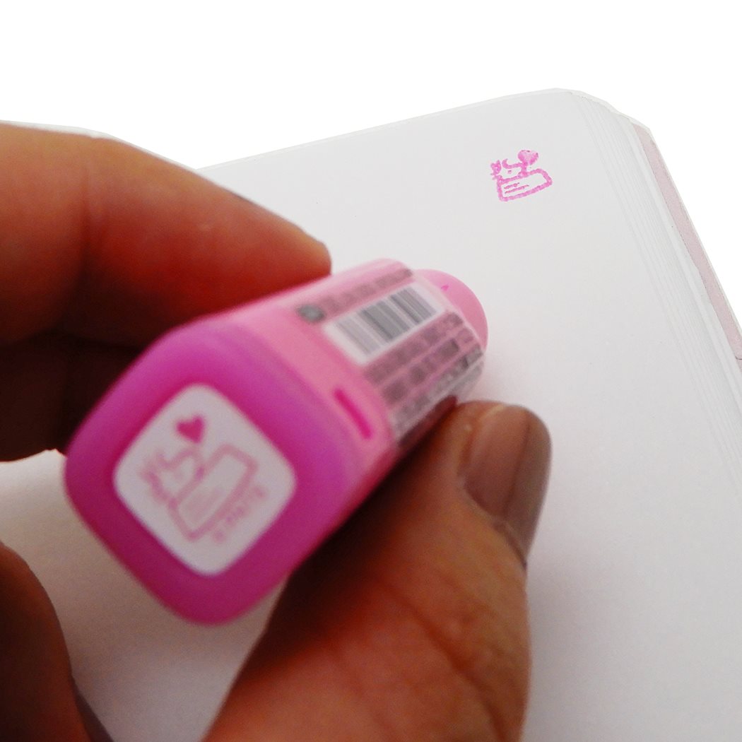 手帳デコハンコ ウッドストック04 ピンク ピーナッツ 浸透印 スヌーピー キャラクター グッズ サンスター文具 パイロット フリクションスタンプクリ