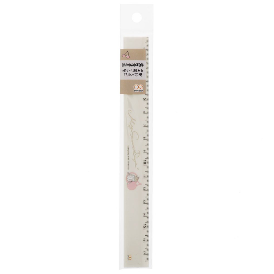 17cm ぴったり 定規 ものさし MY SWEET DAYS チェリー 新入学 サンスター文具 新学期準備文具 プレゼント 男の子