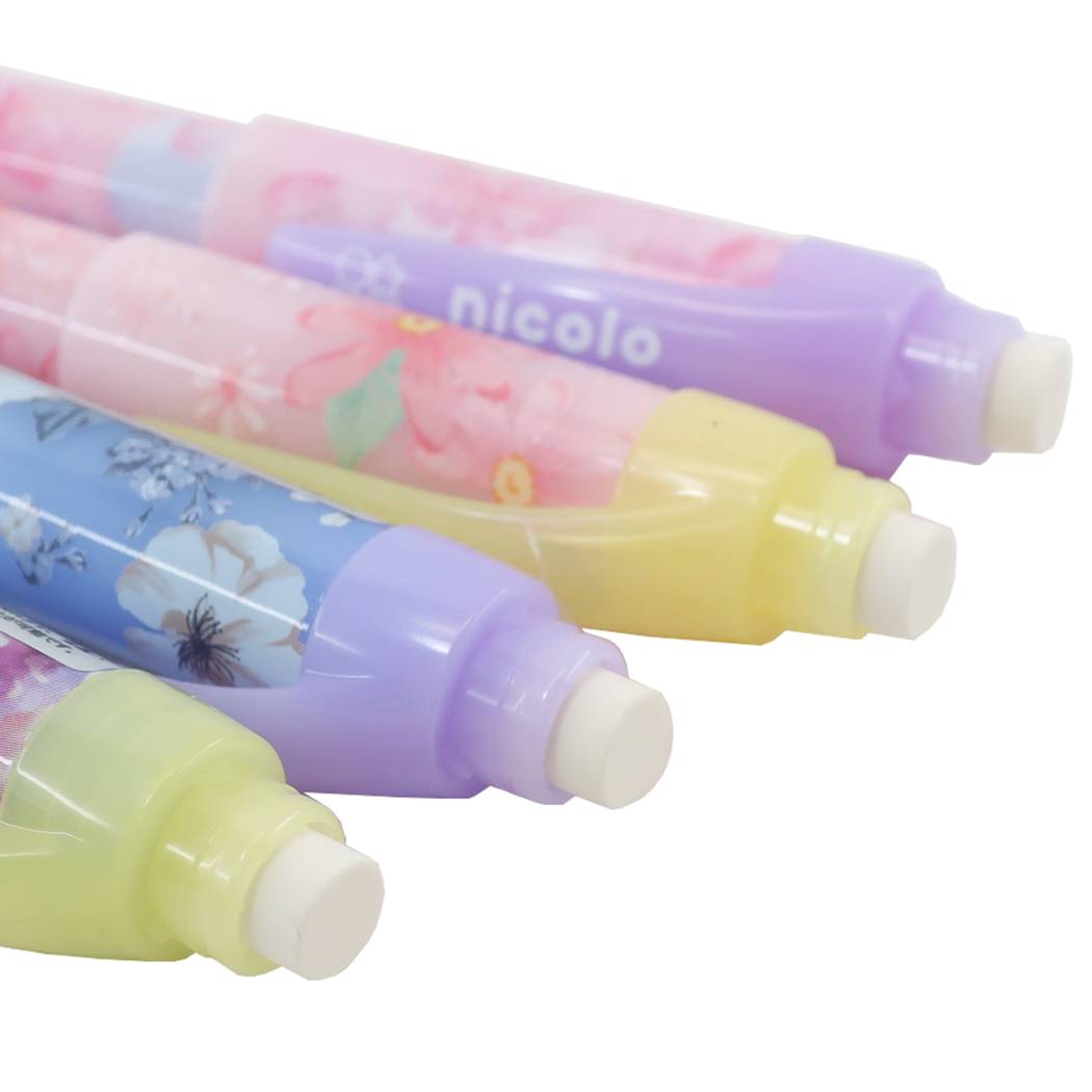 0.3&0.5mm ダブルシャープ シャープペン nicolo フラワー ブルー 機能性文具 ガーリーステショ プレゼント 男の子 女