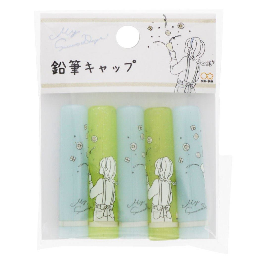 えんぴつカバー 5本セット 鉛筆キャップ MY SWEET DAYS クッキー 新入学 プレゼント 男の子 女の子 ギフト