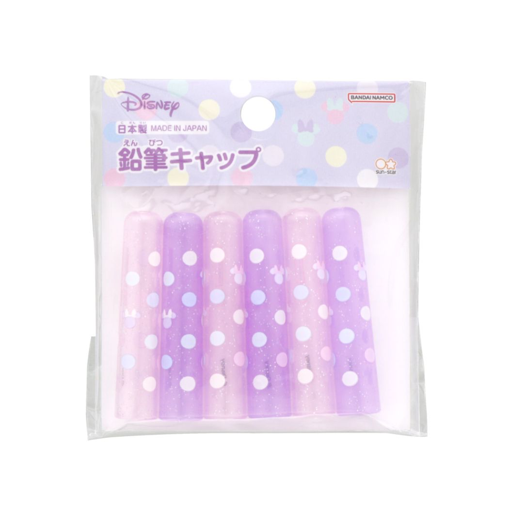 ミニーマウス ディズニー キャラクター 鉛筆キャップ えんぴつカバー6本セット バイオレット 新入学 プレゼント 男の子 女の子 ギフ
