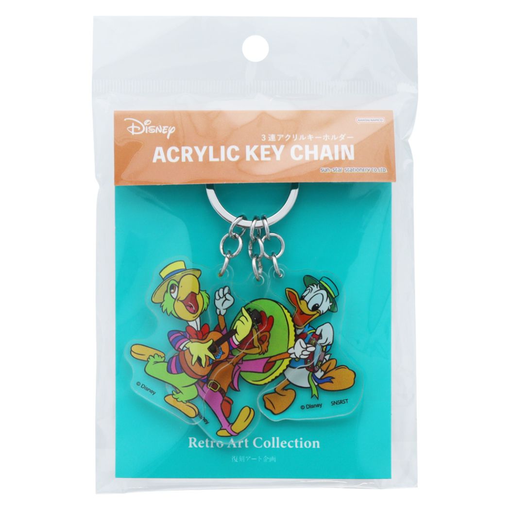 ディズニークラシック グッズ キーホルダー/キーリング/キーチェーン ディズニー キャラクター 3連アクリルキーホルダー