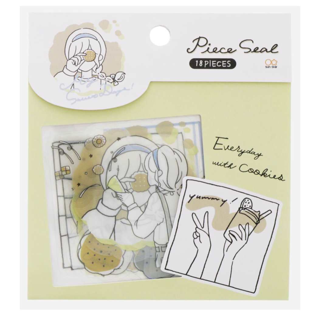 クリア ピースシールセット フレークシール MY SWEET DAYS クッキー 手帳デコ プレゼント 男の子 女の子 ギフト