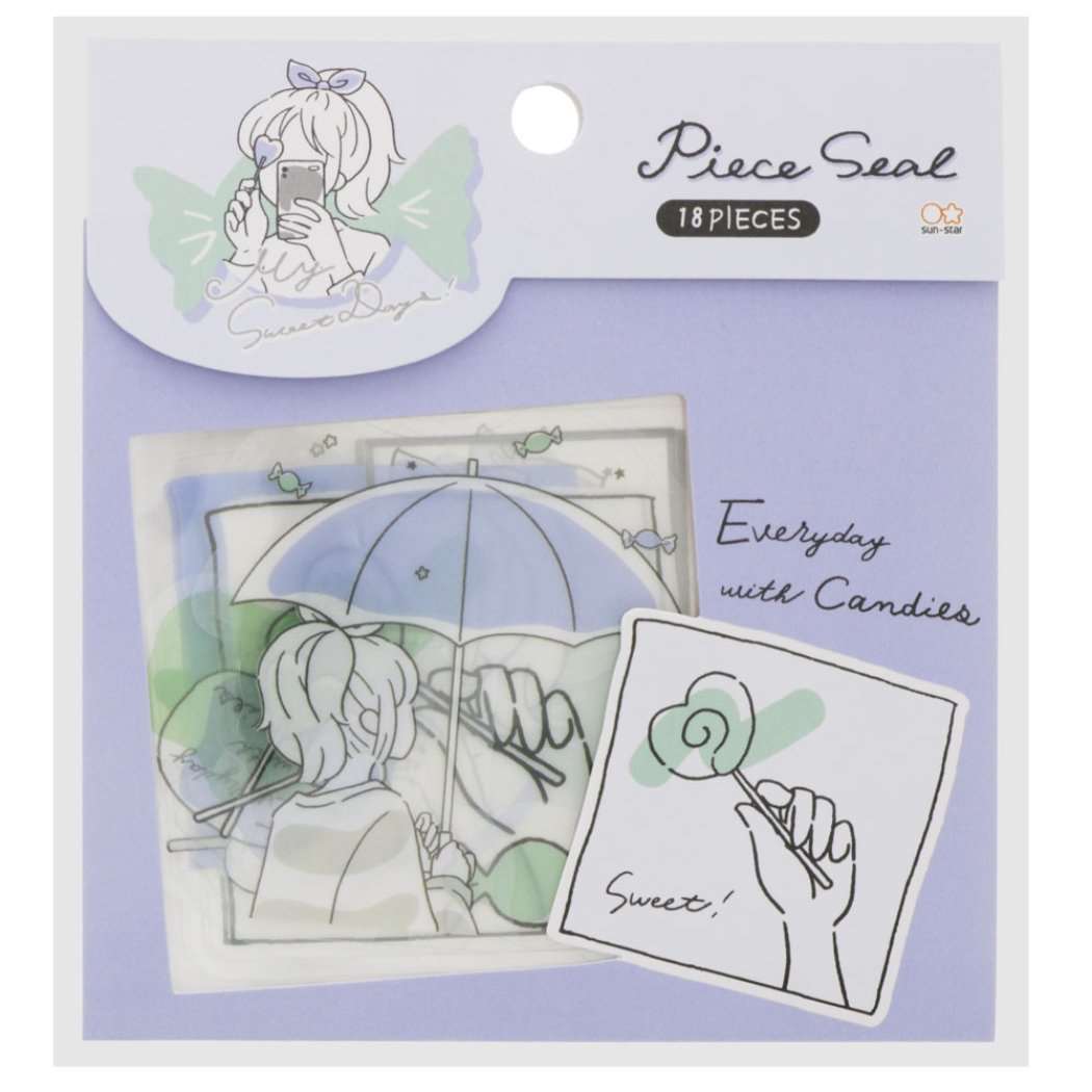 フレークシール MY SWEET DAYS クリア ピースシールセット キャンディ かわいい グッズ プレゼント 男の子 女の子 ギフ