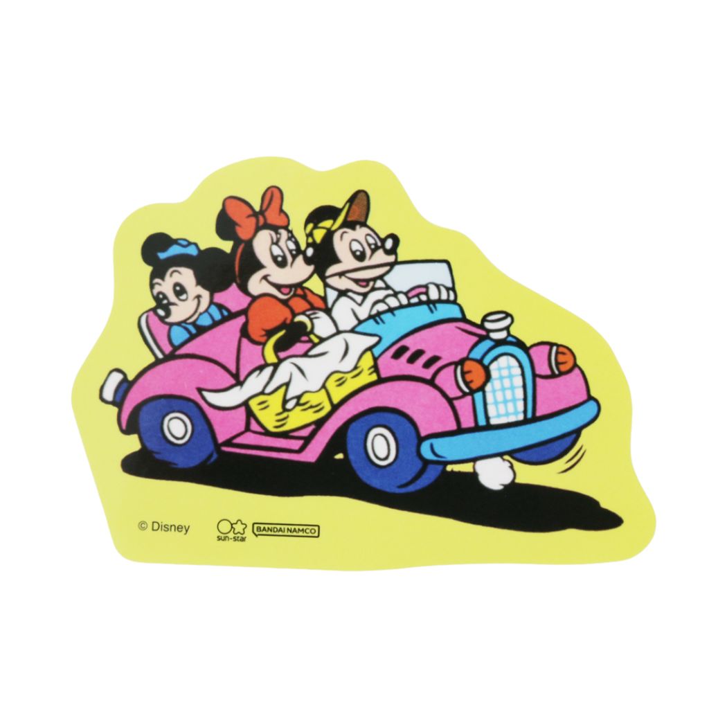 ミッキーマウス グッズ ダイカットシール キャラクター ステッカー レトロフレンズ ピクニック