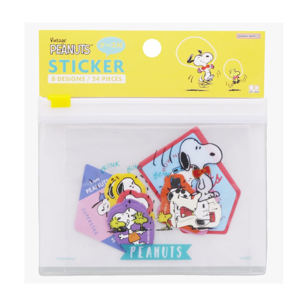 スヌーピー グッズ フレークシール キャラクター ケース付フレークシール PEANUTS PLAY WITH COLORS4 コスチューム