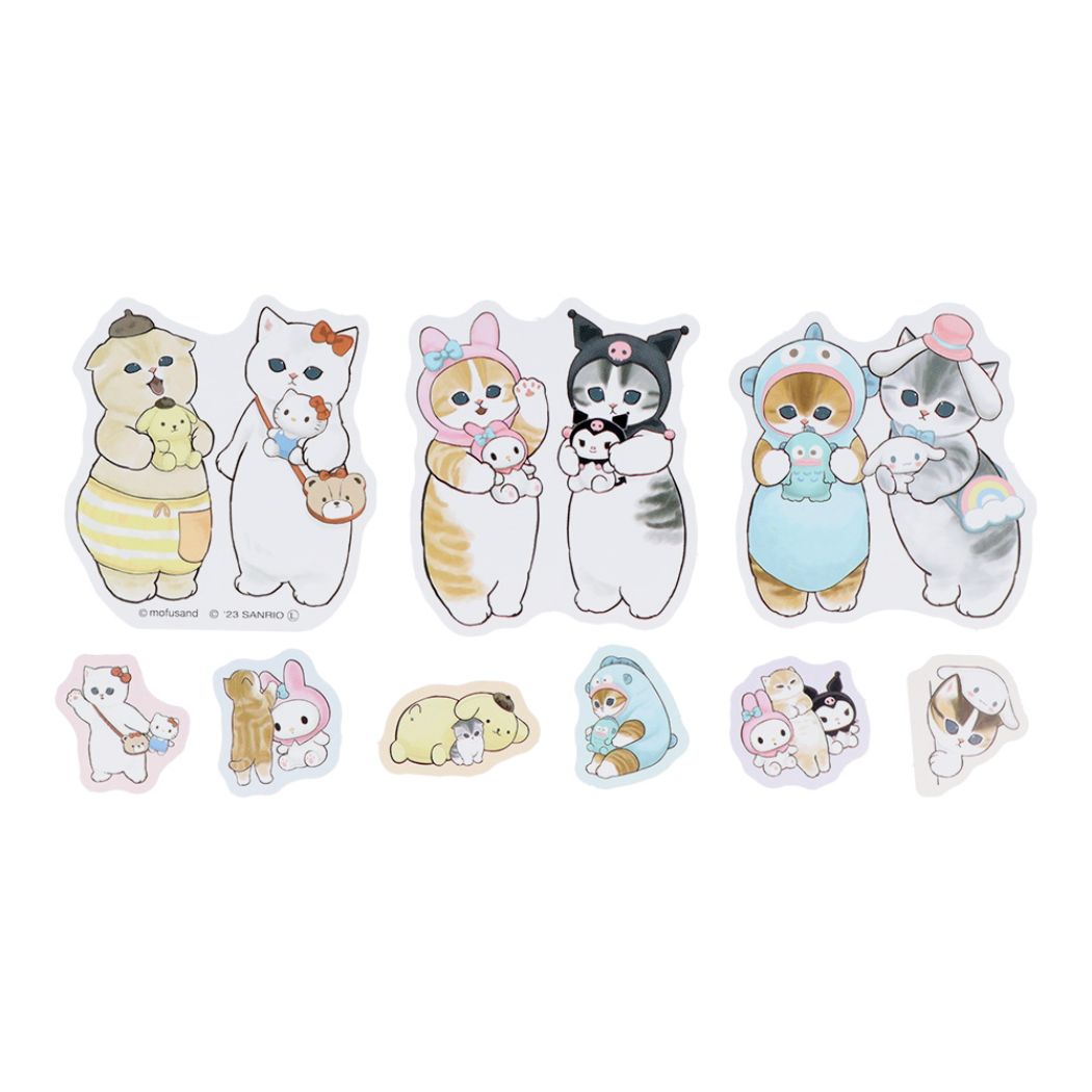 モフサンド シール キャラクター/キャラクターシール ピースシール ms×sc ぬいぐるみ mofusand サンスター文具